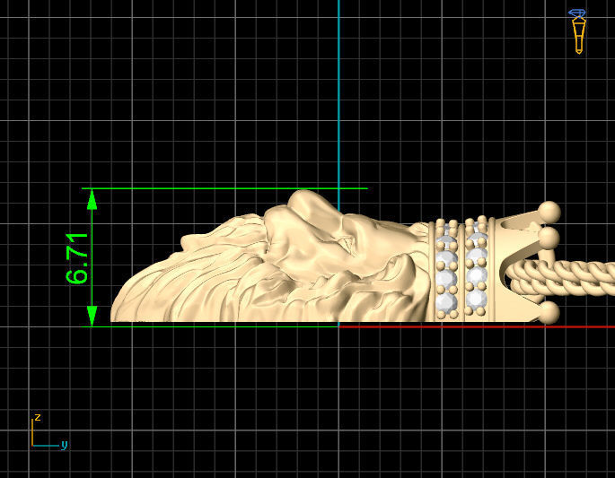 Lion king pendant  Silver Gold  Print 3D print model_8