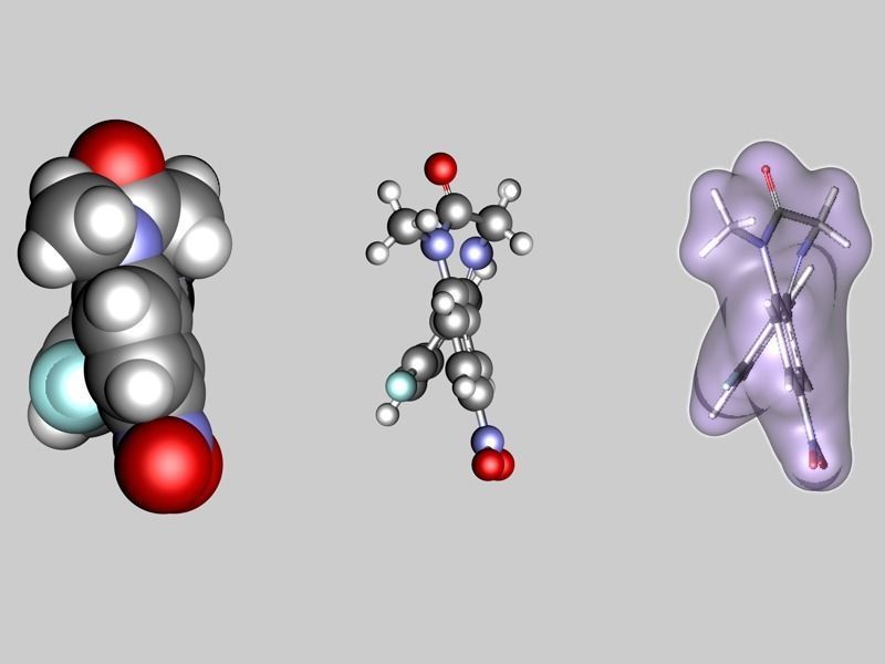 Flunitrazepam or rohypnol molecule 3D model_2