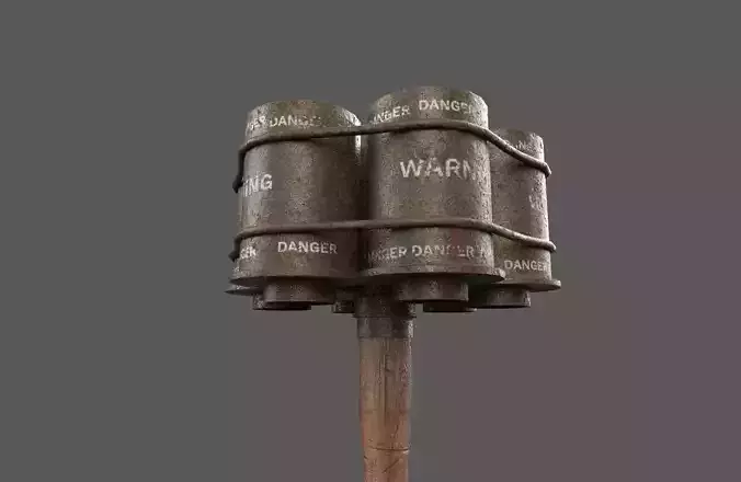 Hand Granade Low-poly 3D model