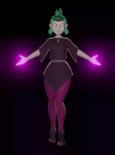 3D model of Amity Blight from The Owl House 3D model