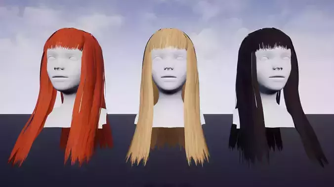 Hairstyle 1 three mannequins hair