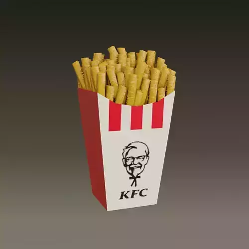 KFC - Kentucky Fried Chicken - French fries - Low poly - 2021 Low-poly 3D model