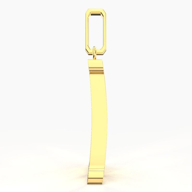A ALPHABET SCRIPT DIAMOND PENDANT 3D print model_3