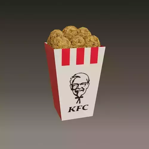 KFC - Kentucky Fried Chicken - medio - 2021 - low poly Low-poly 3D model
