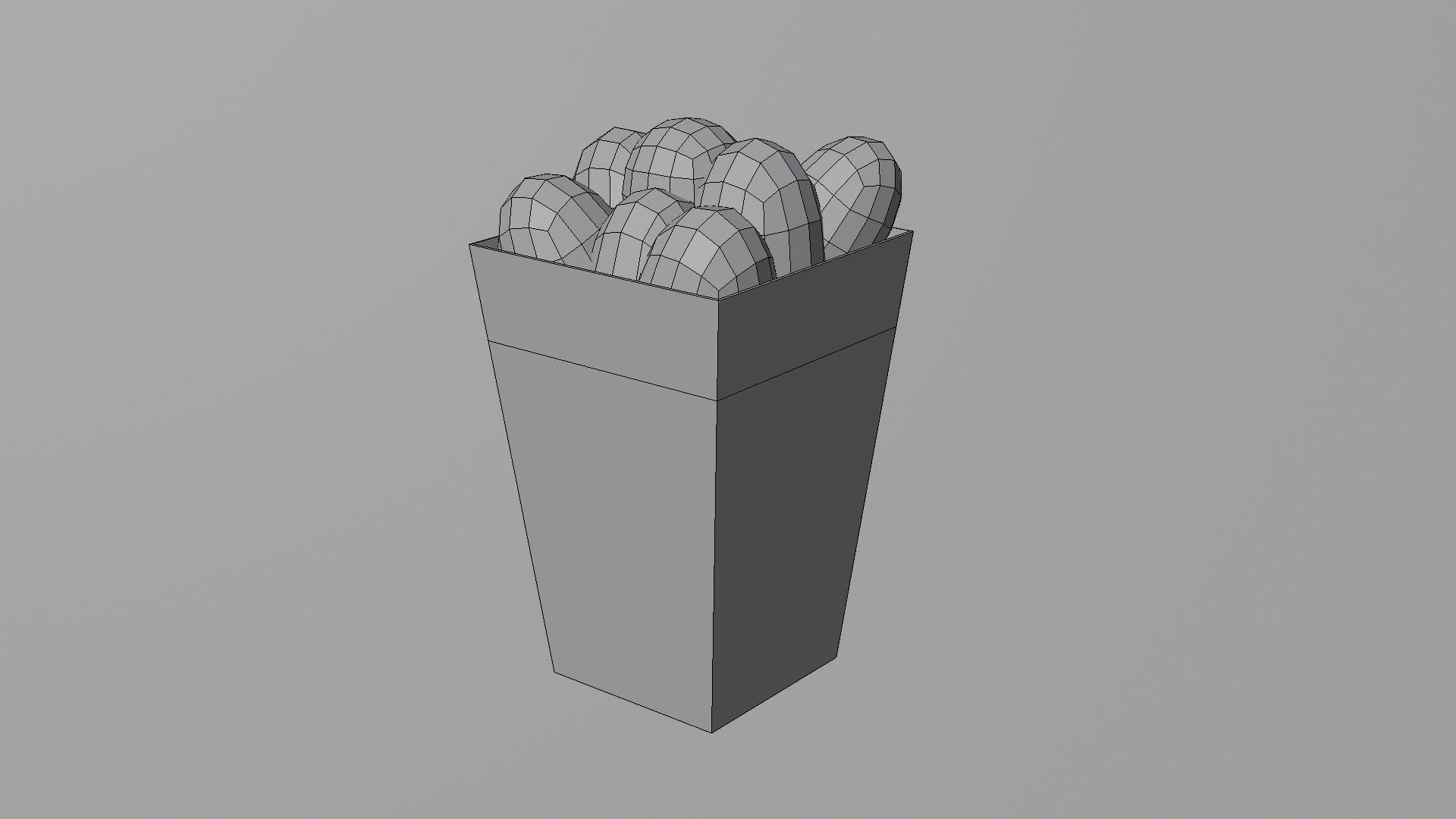 KFC - Kentucky Fried Chicken - medio - 2021 - low poly Low-poly 3D model_8