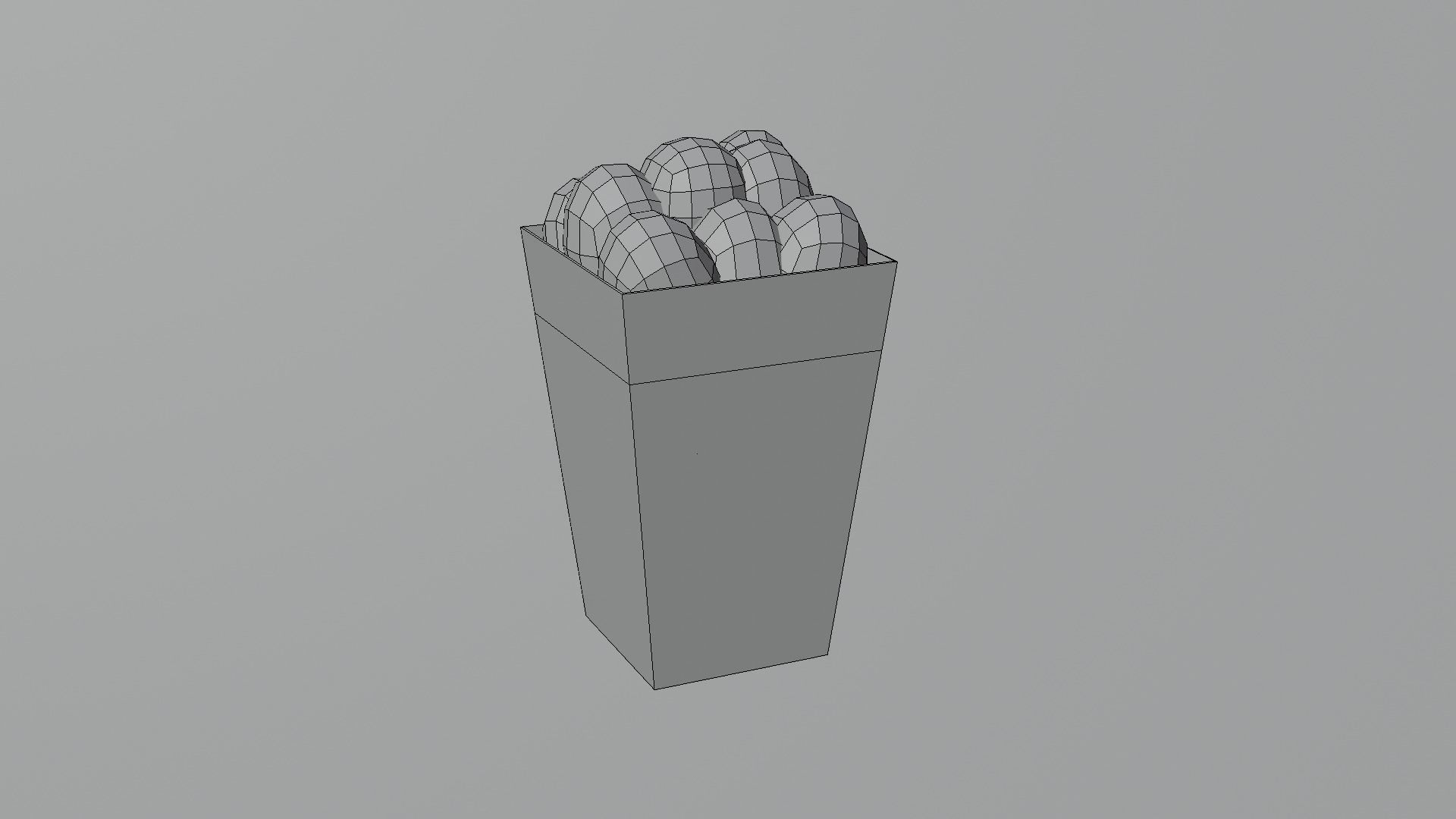 KFC - Kentucky Fried Chicken - medio - 2021 - low poly Low-poly 3D model_3