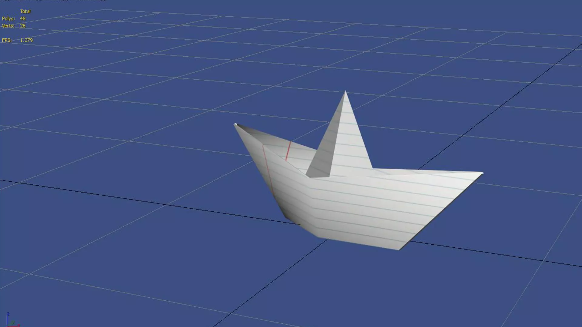 Paper Boat 3D model_0
