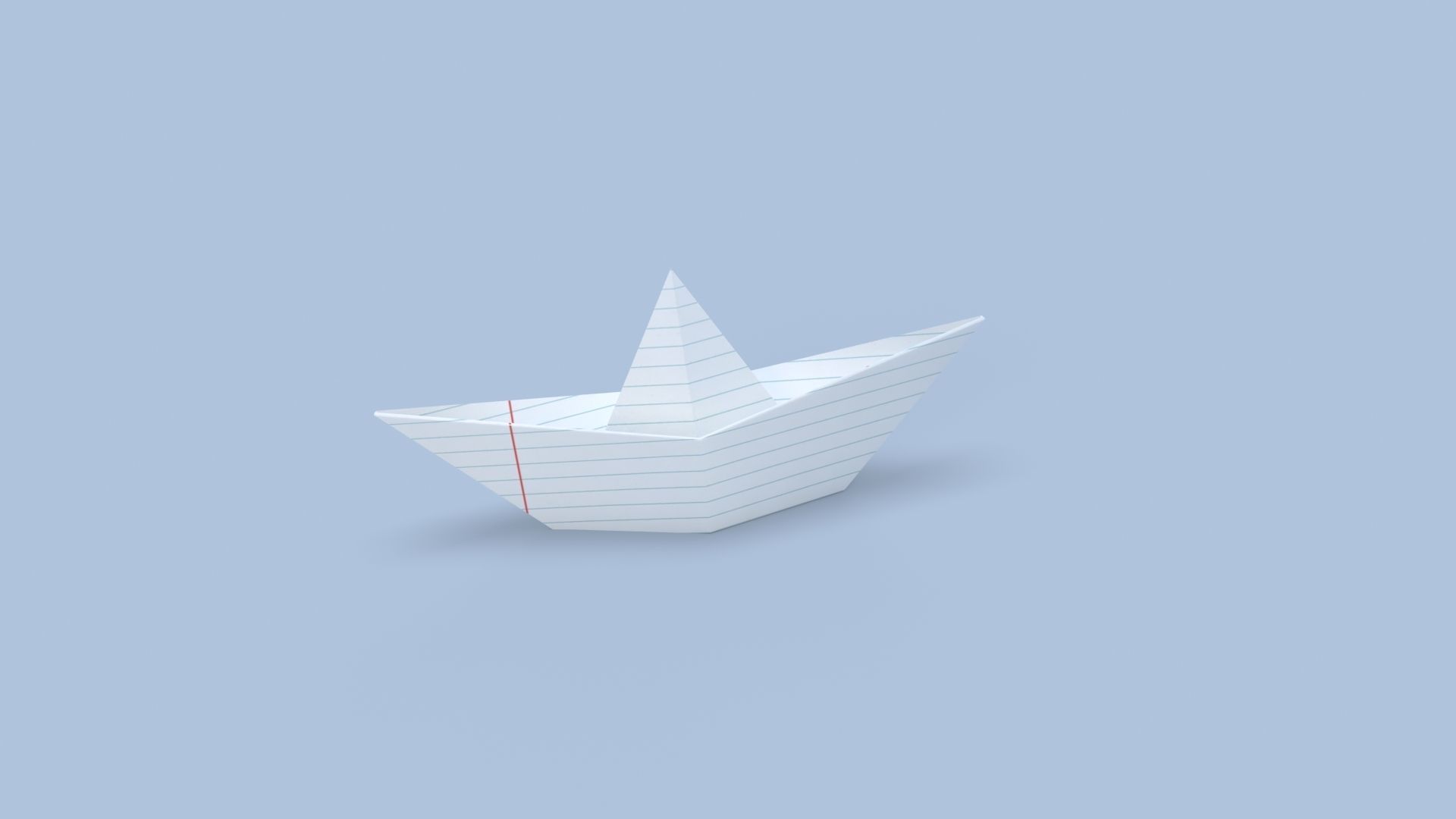 Paper Boat 3D model_4