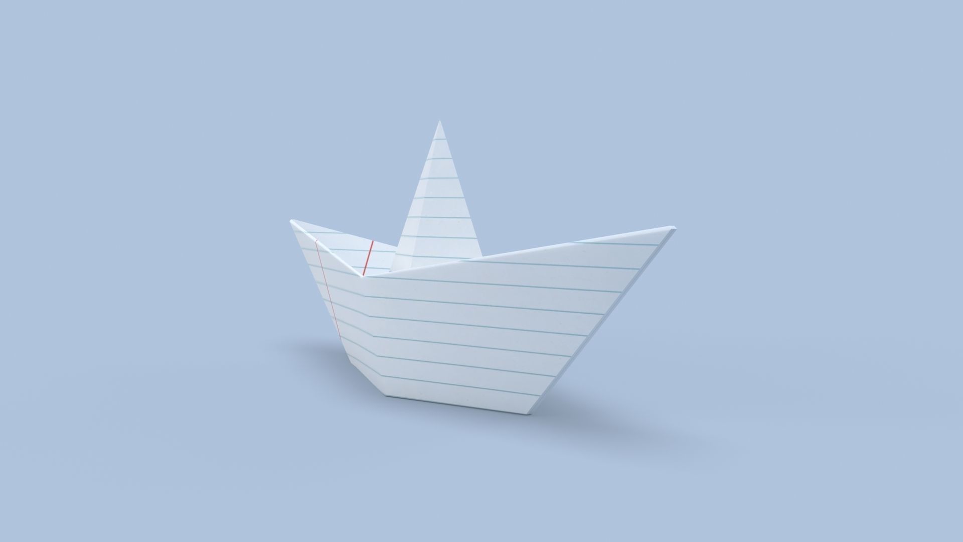 Paper Boat 3D model_2
