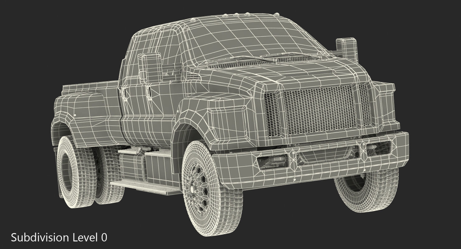 Generic Pickup Rigged 3D model_23