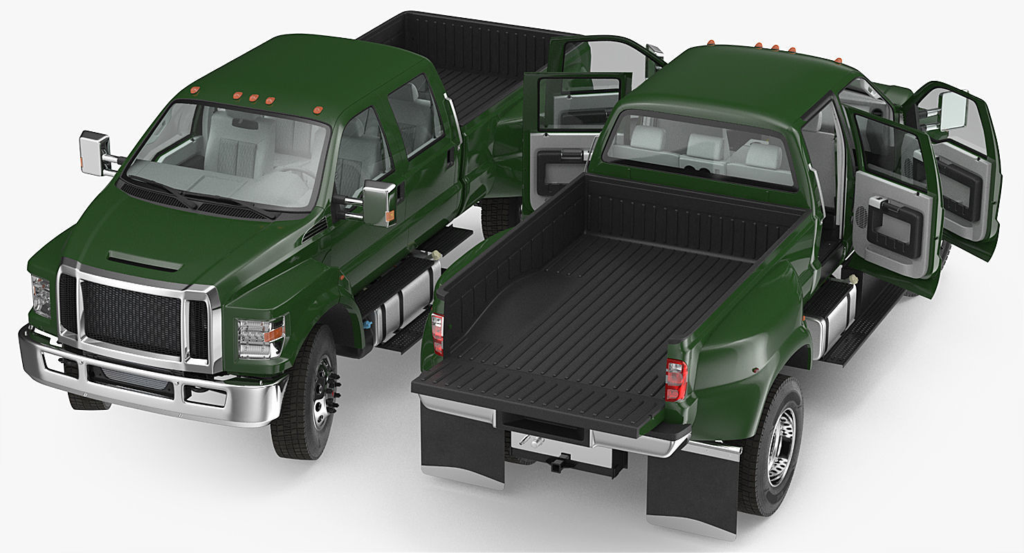 Generic Pickup Rigged 3D model_6