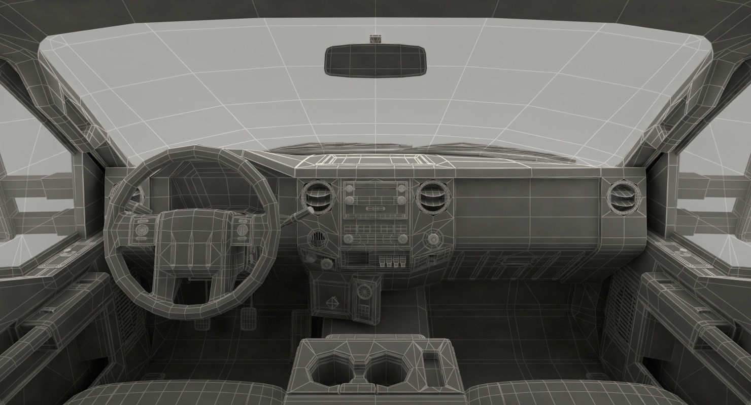 Generic Pickup Rigged 3D model_36