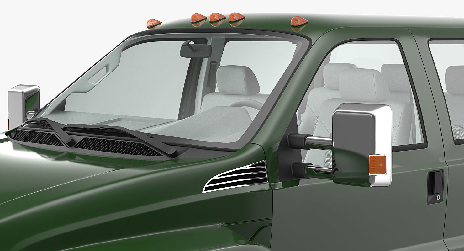 Generic Pickup Rigged 3D model_12