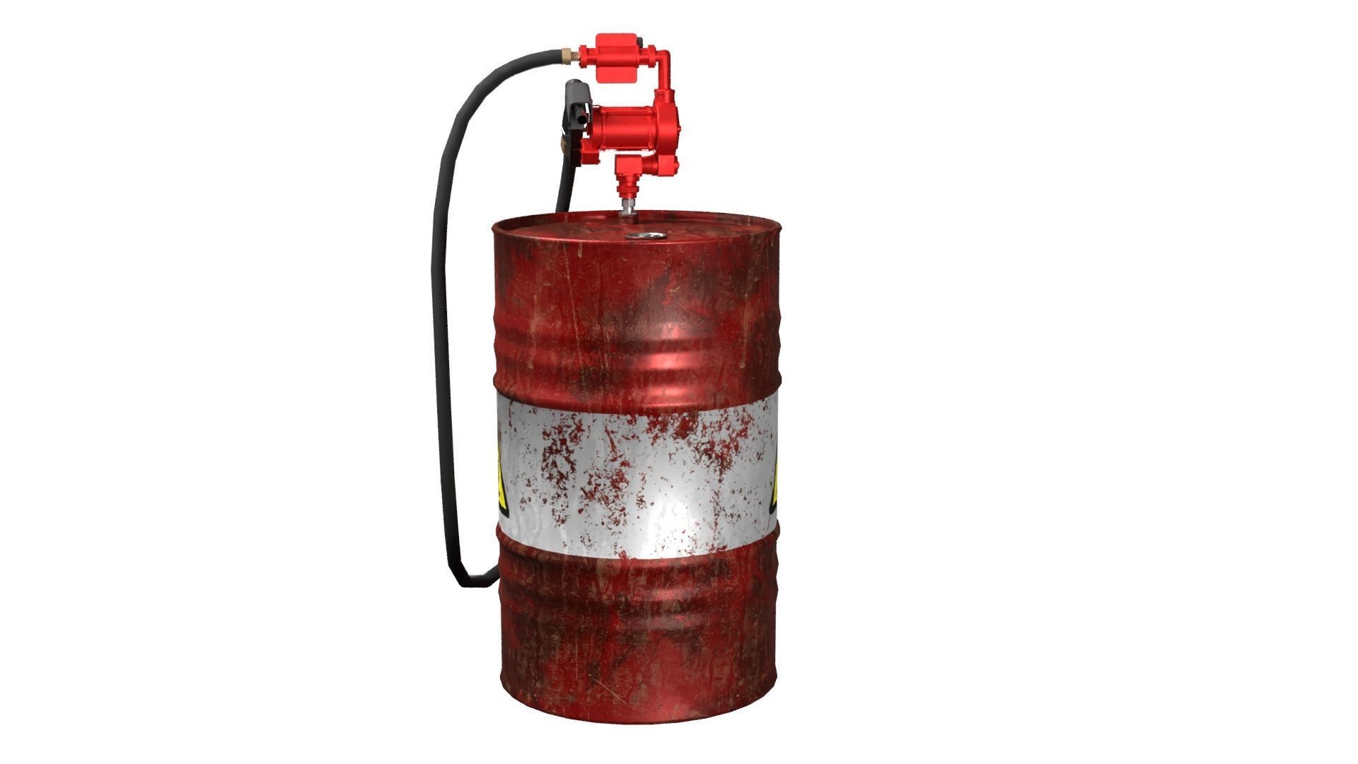 Oil Barrel Low-poly 3D model_8