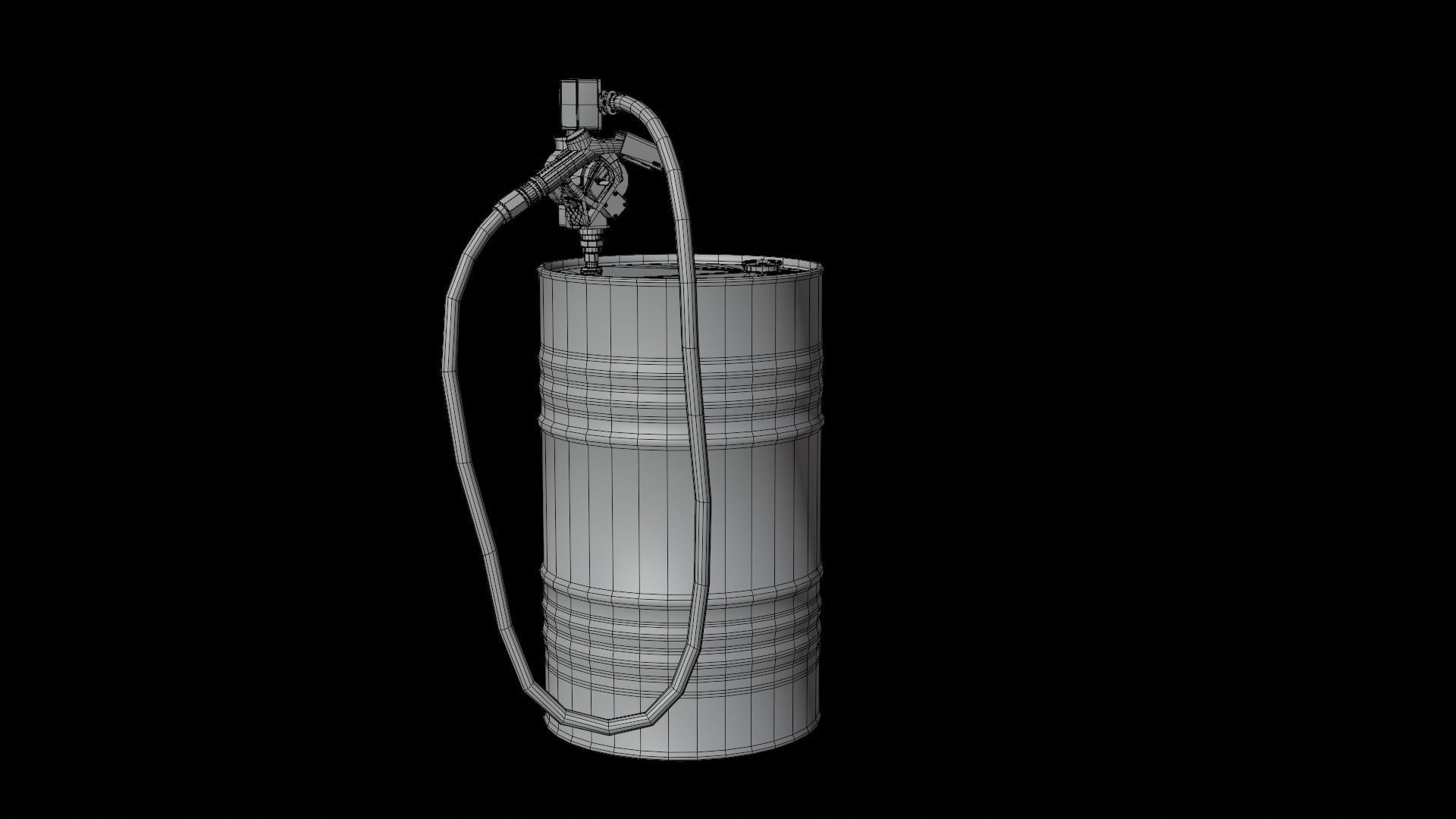 Oil Barrel Low-poly 3D model_14