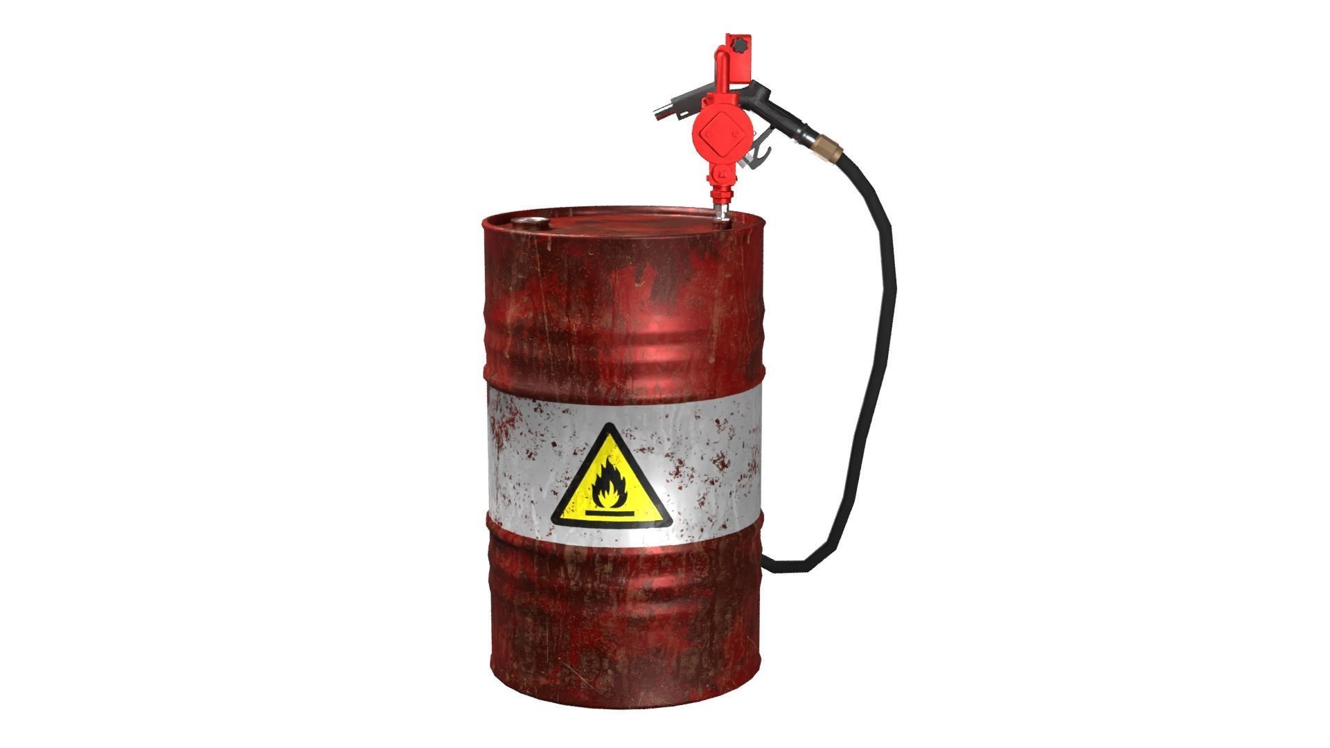 Oil Barrel Low-poly 3D model_11