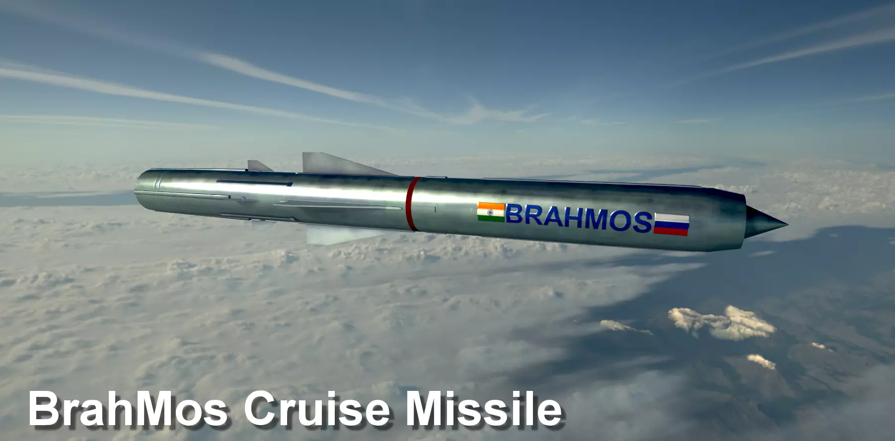 BrahMos Cruise Missile Low-poly 3D model_0