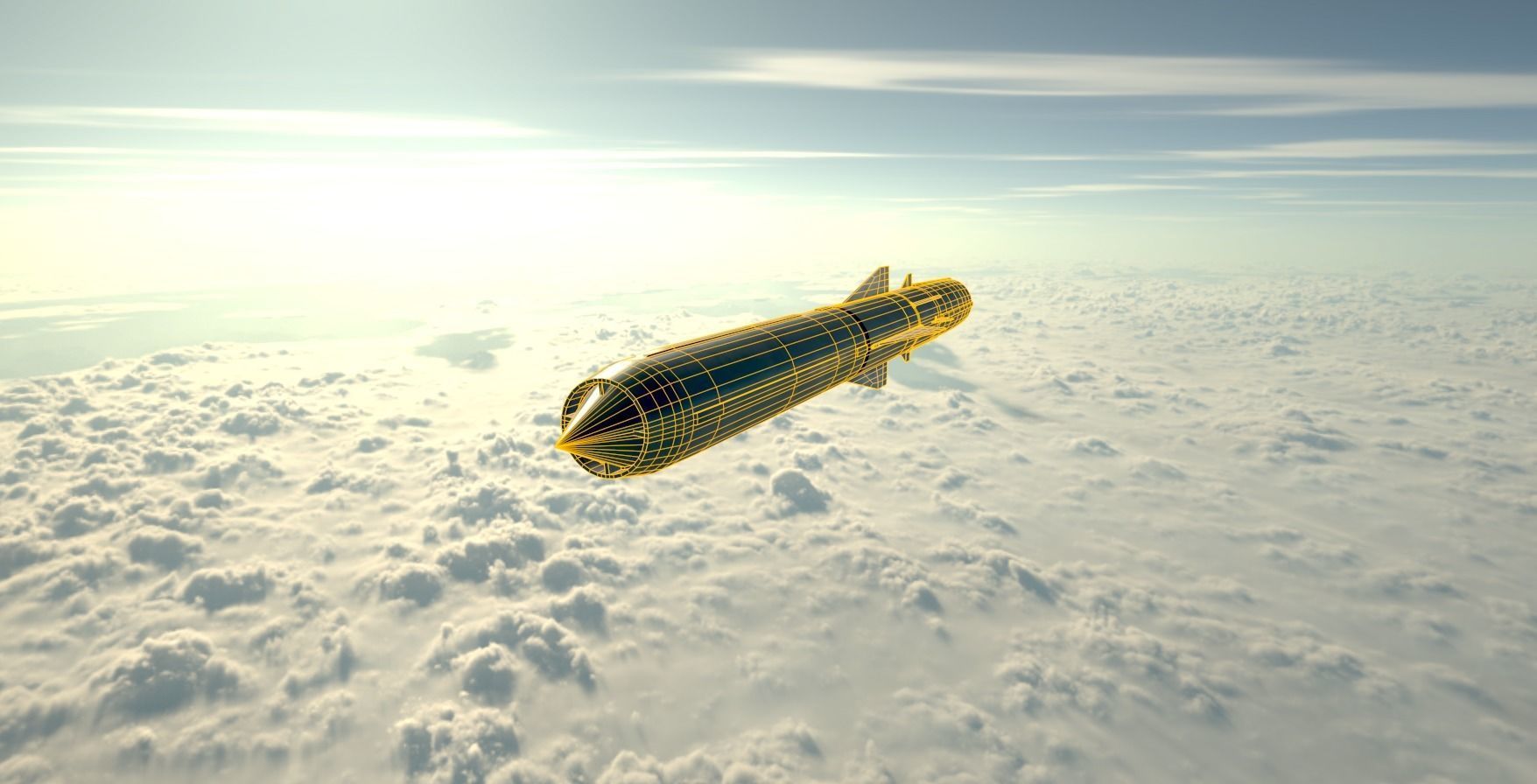 BrahMos Cruise Missile Low-poly 3D model_7