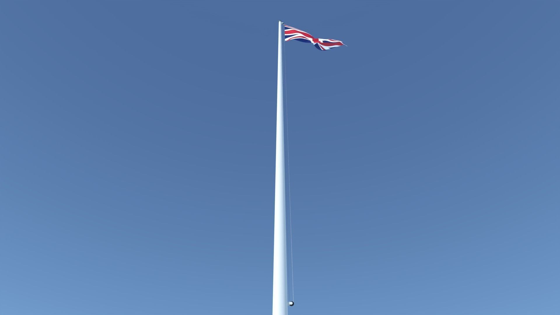 Animated Flag of United Kingdom Low-poly 3D model_4
