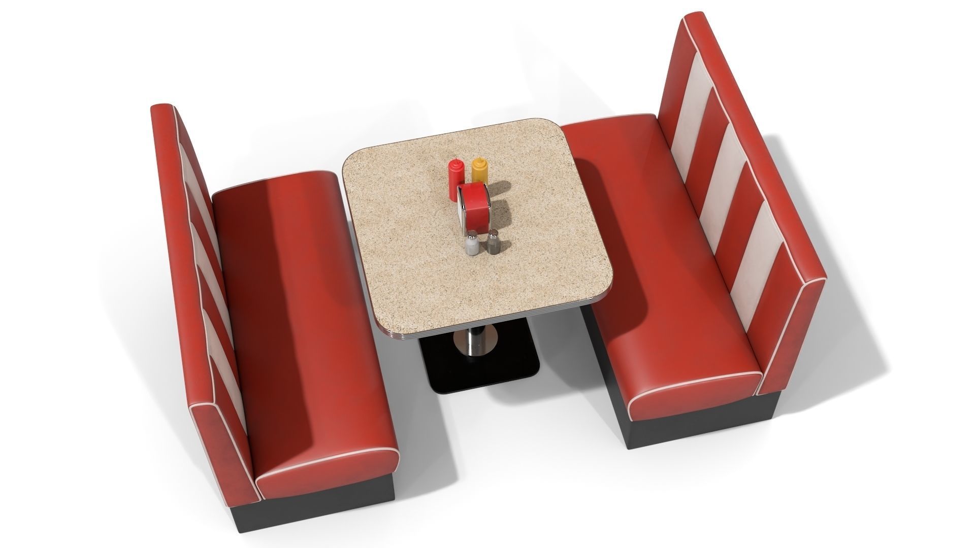 American Diner Furniture 3D model_6