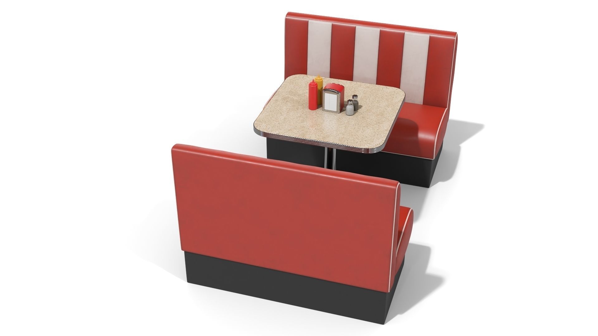 American Diner Furniture 3D model_5