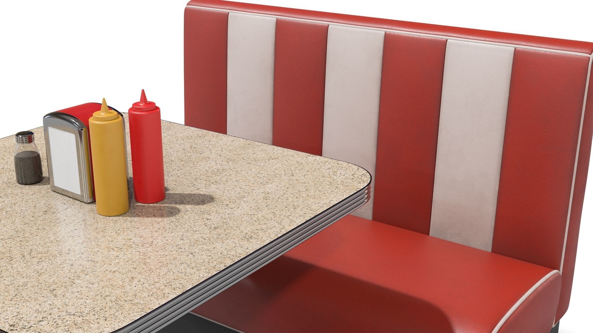 American Diner Furniture 3D model_8