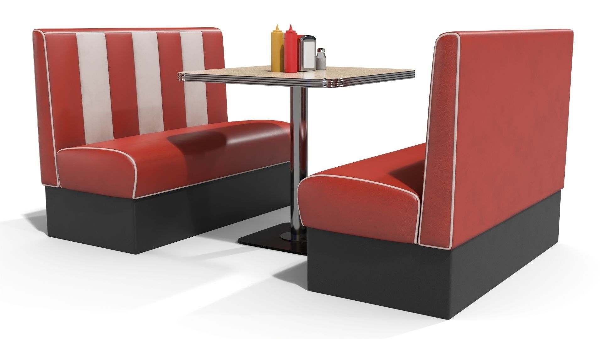 American Diner Furniture 3D model_3