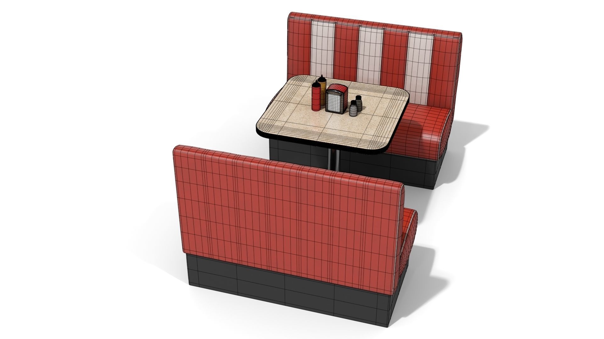 American Diner Furniture 3D model_15