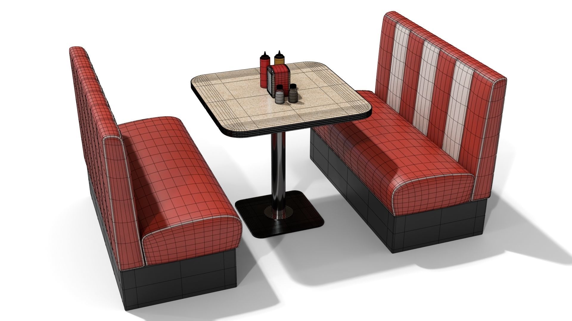 American Diner Furniture 3D model_10