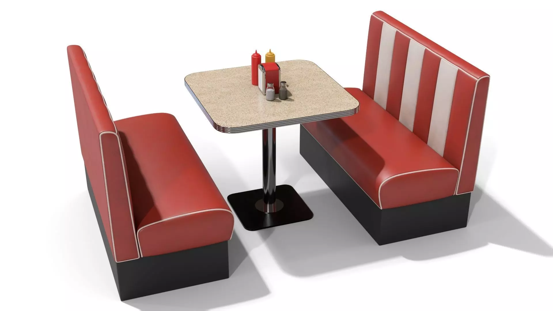 American Diner Furniture 3D model_0