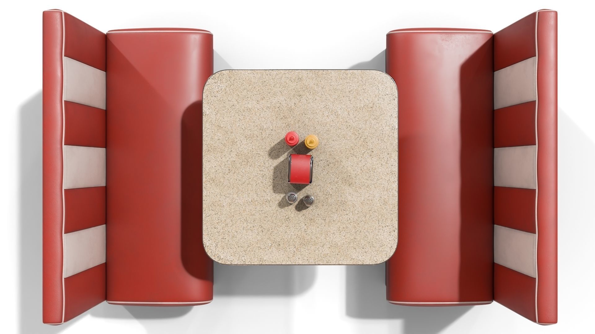 American Diner Furniture 3D model_4