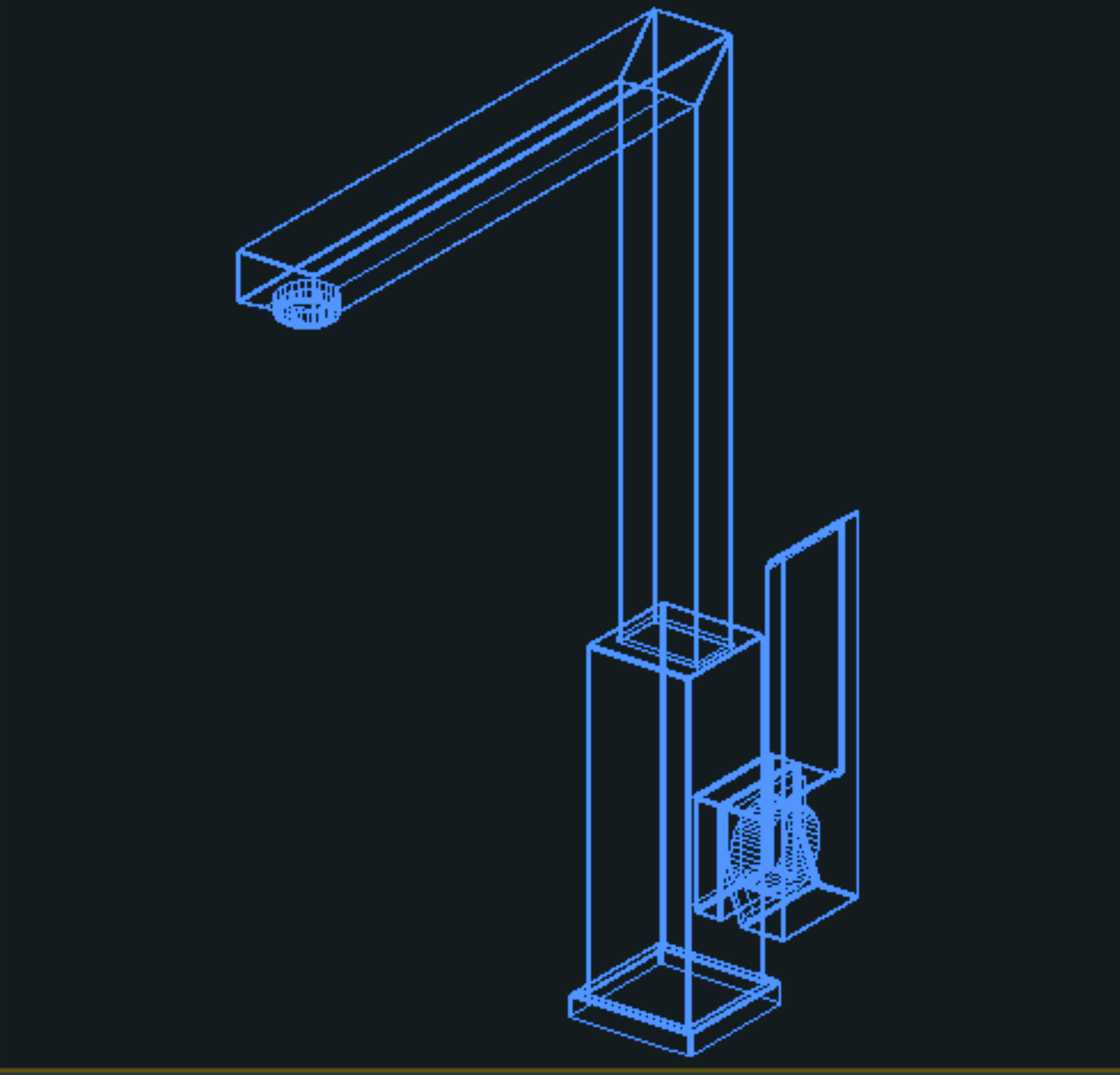 Modern basin and sink mixer 3D model_6