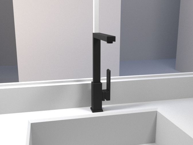 Modern basin and sink mixer 3D model_2