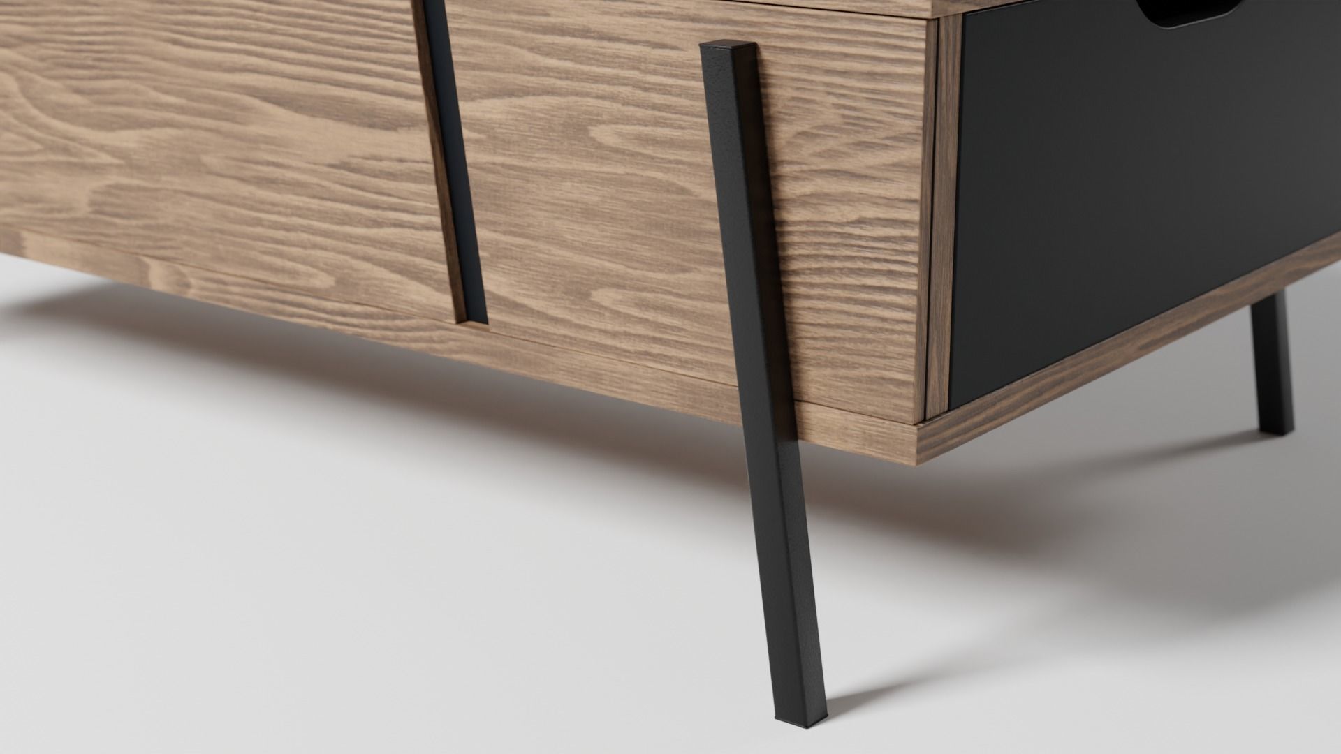 BLACKPOOL Coffee Table Dark Wood 3D model_7