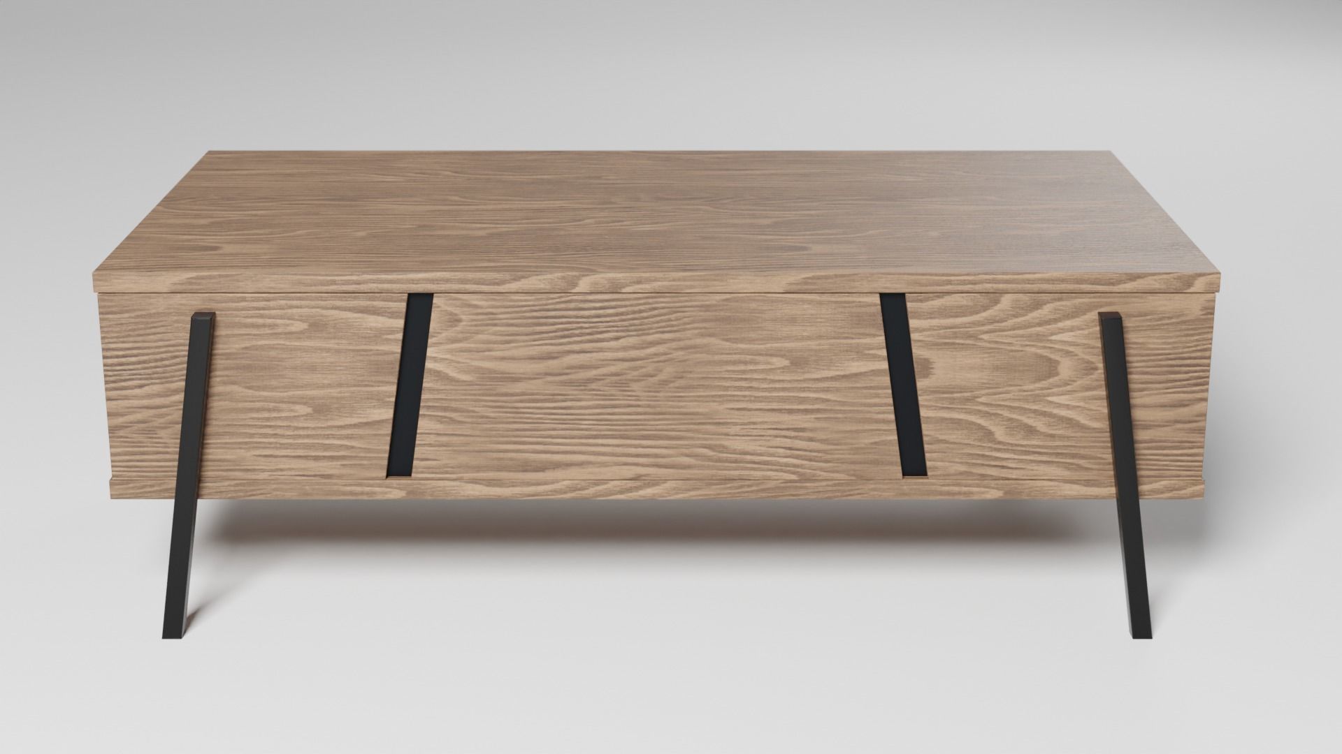 BLACKPOOL Coffee Table Dark Wood 3D model_1