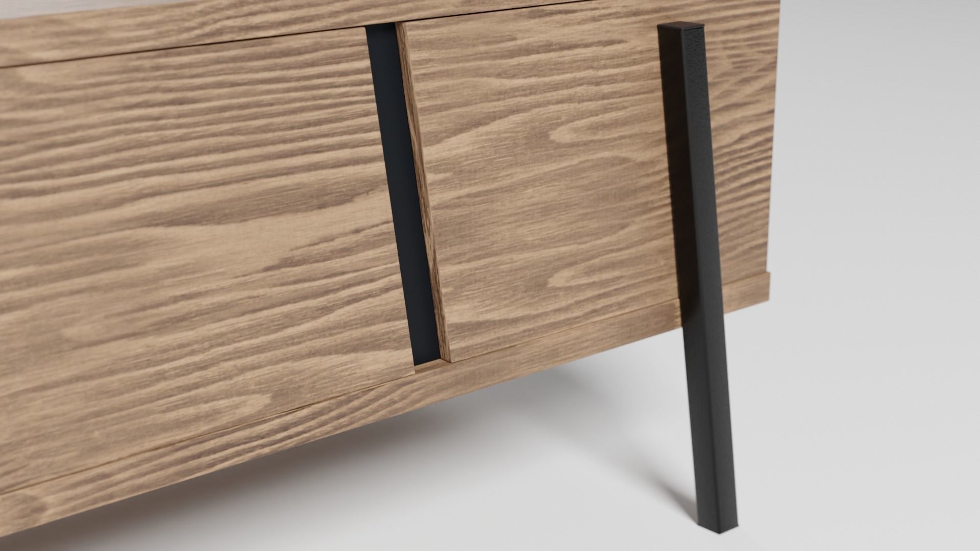 BLACKPOOL Coffee Table Dark Wood 3D model_6