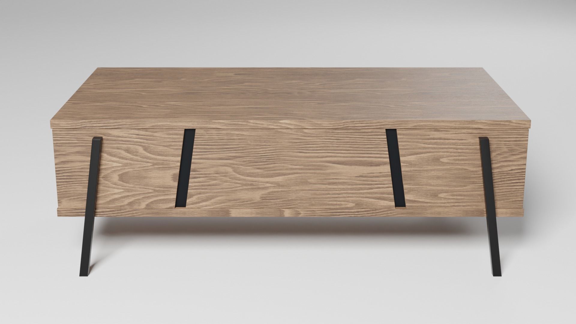 BLACKPOOL Coffee Table Dark Wood 3D model_3