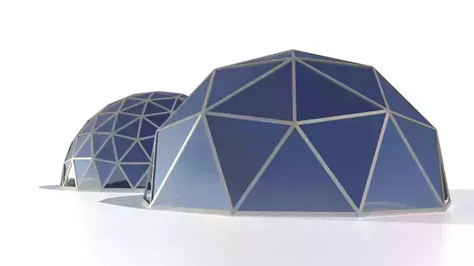 futuristic dome Low-poly 3D model