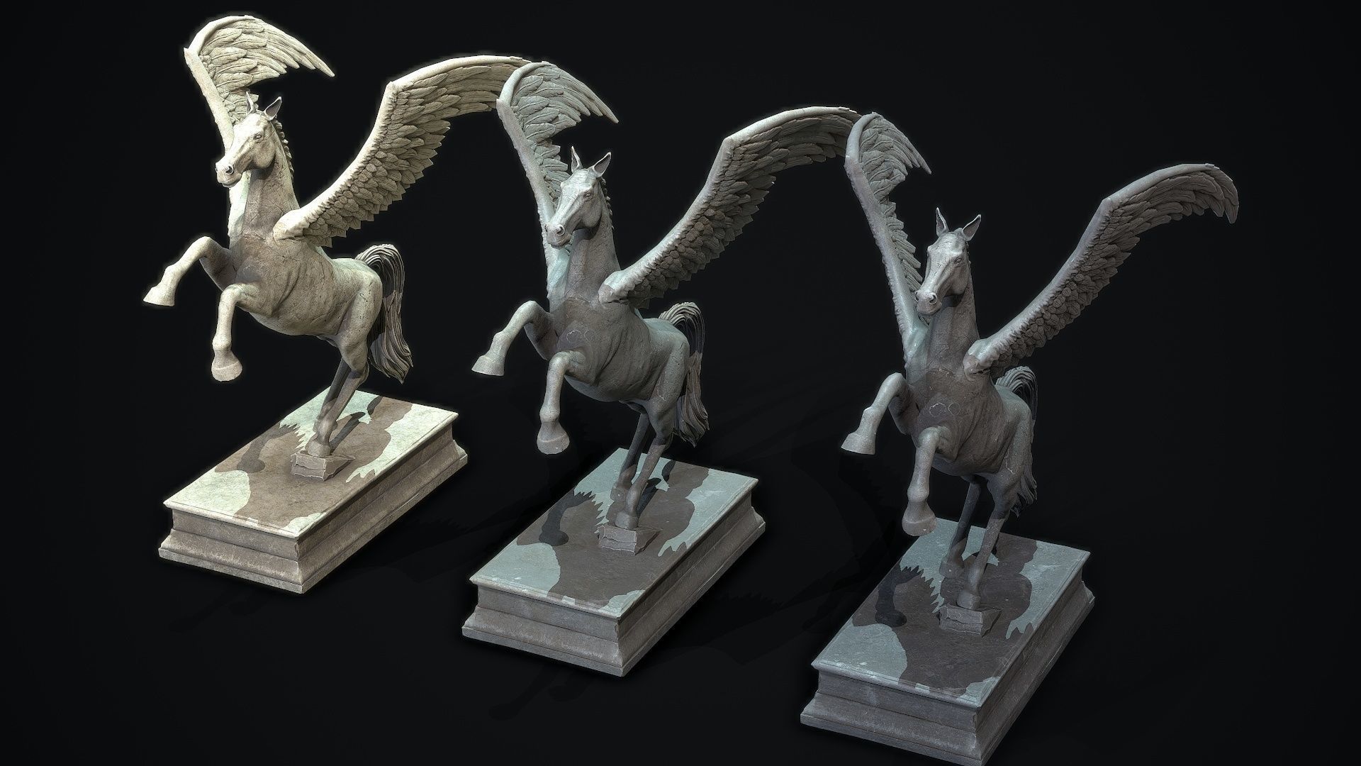 Mystical Statues Collection Low-poly 3D model_41
