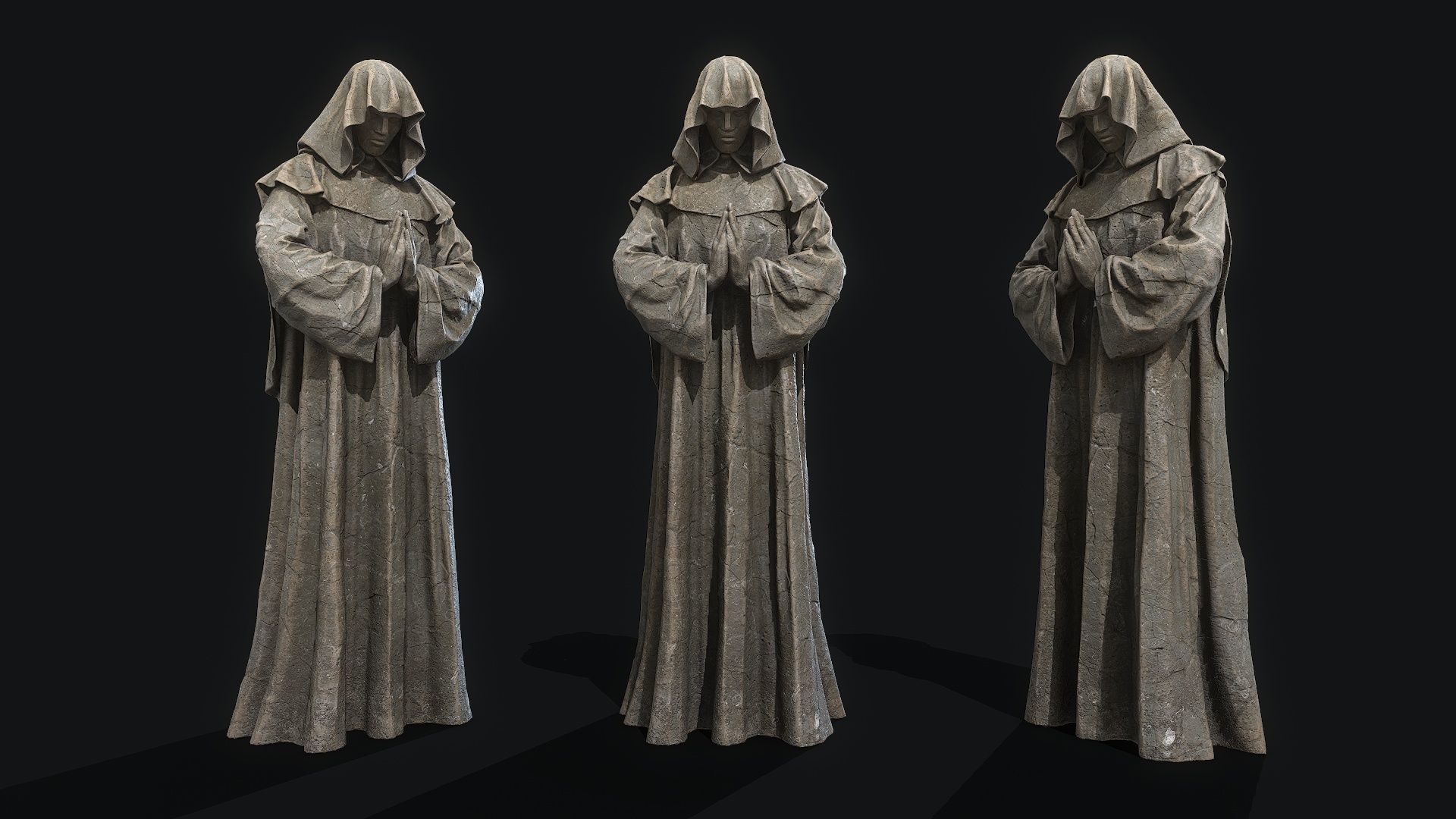 Mystical Statues Collection Low-poly 3D model_36