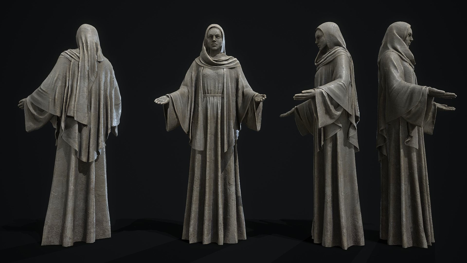 Mystical Statues Collection Low-poly 3D model_33