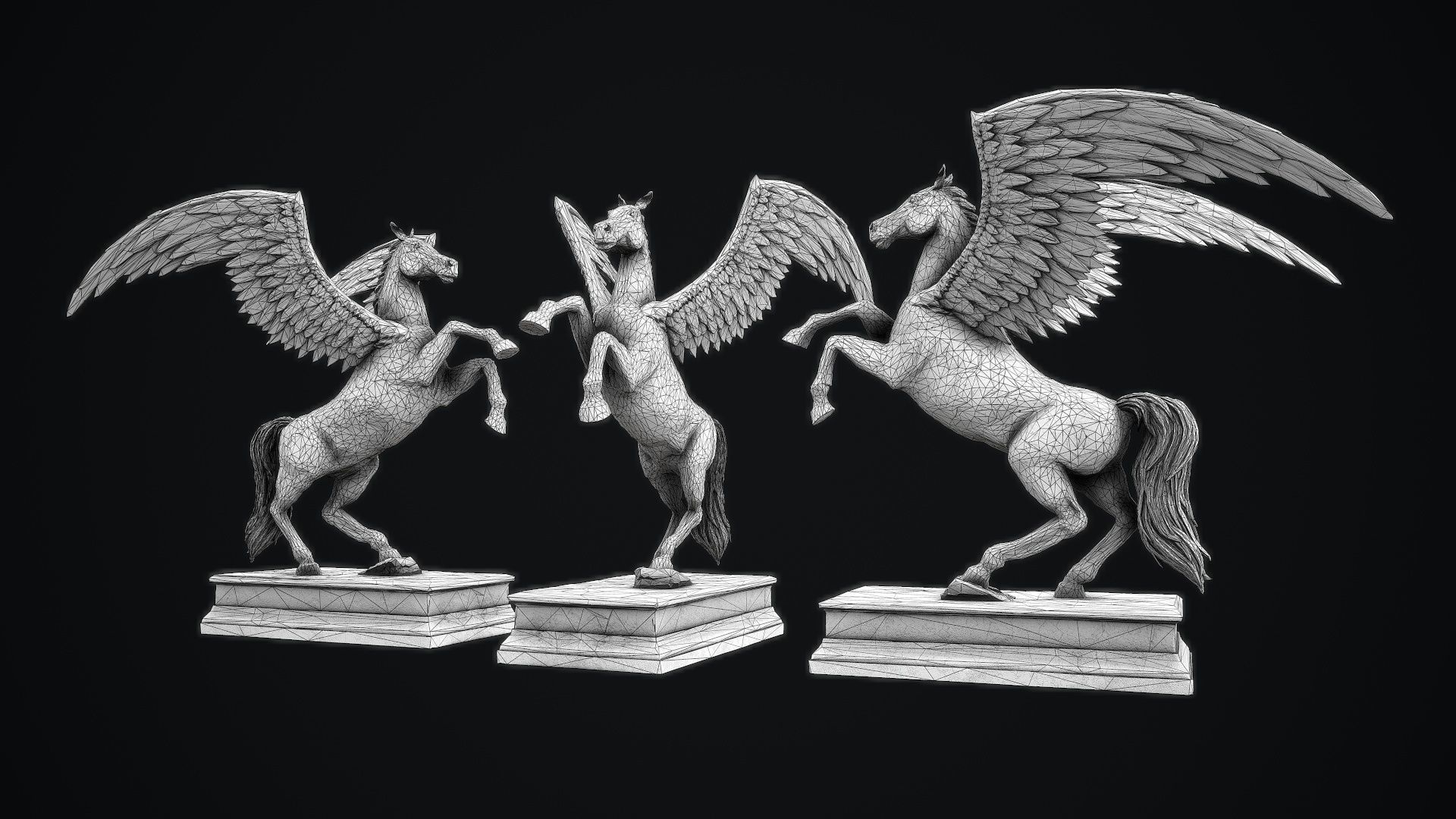 Mystical Statues Collection Low-poly 3D model_39