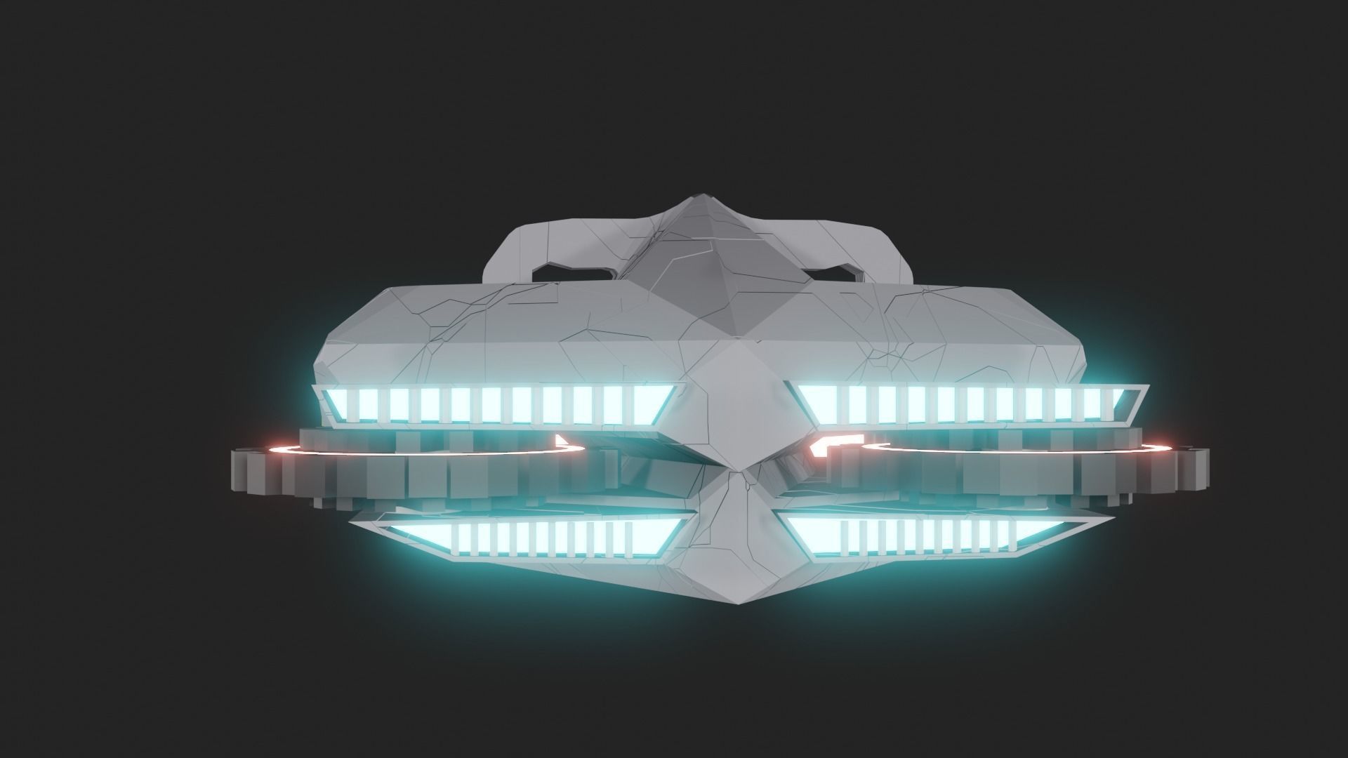 Speed Spaceship V01 Low-poly 3D model_16