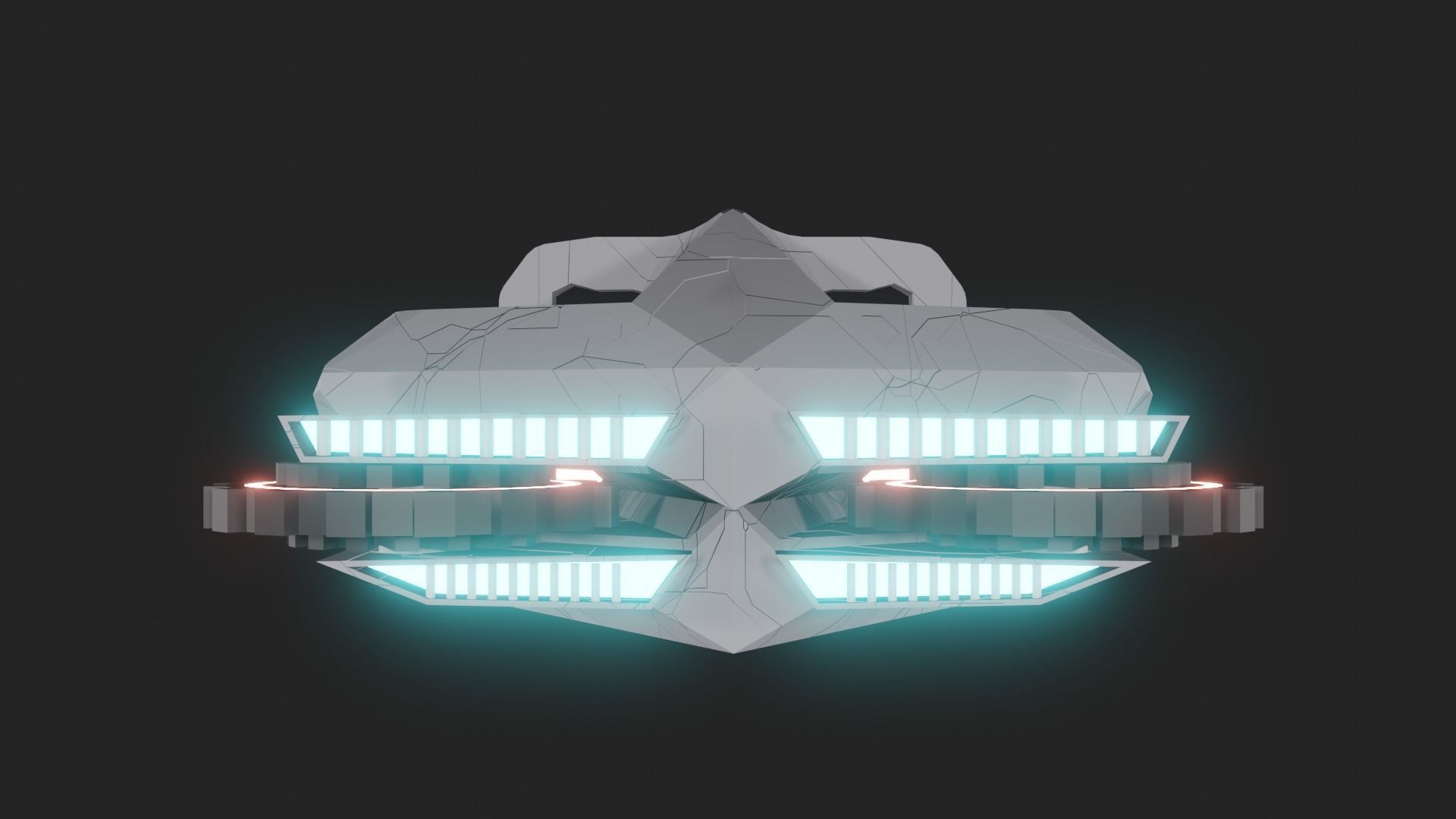 Speed Spaceship V01 Low-poly 3D model_17