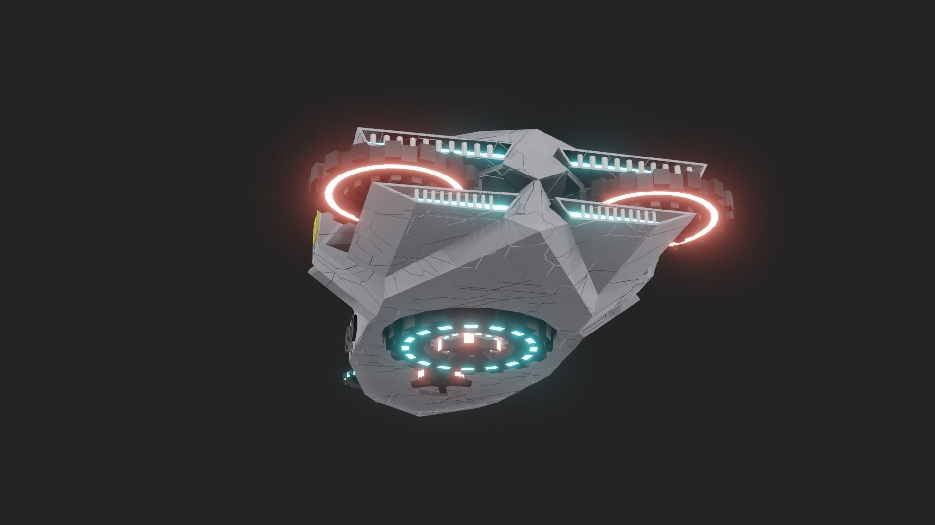 Speed Spaceship V01 Low-poly 3D model_34