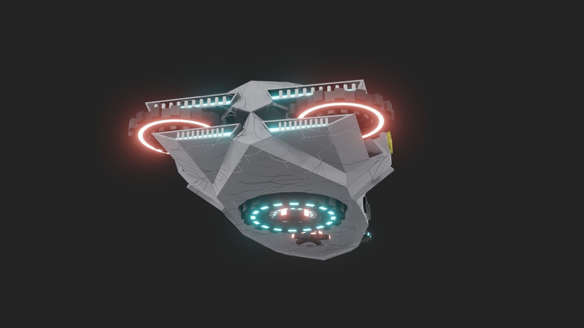 Speed Spaceship V01 Low-poly 3D model_20
