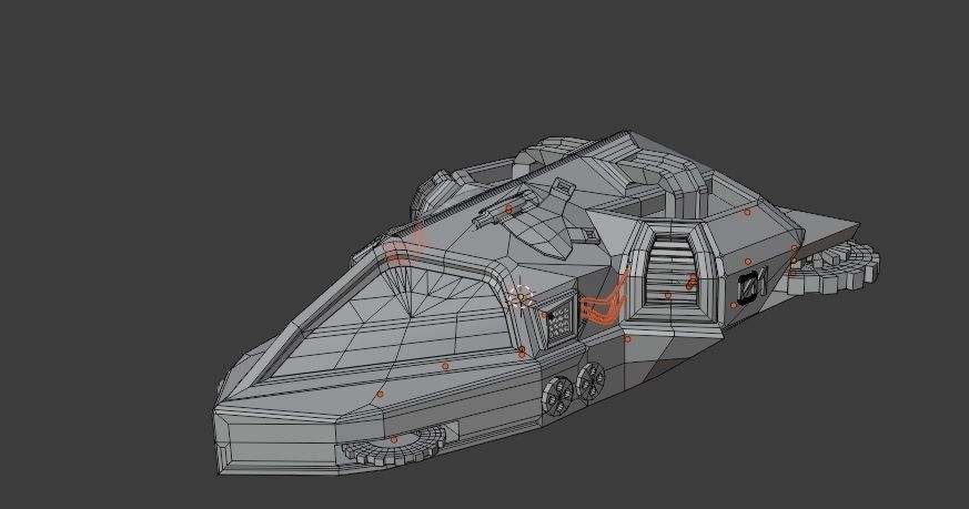 Speed Spaceship V01 Low-poly 3D model_48