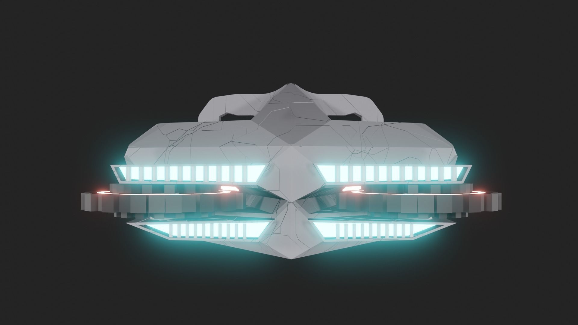 Speed Spaceship V01 Low-poly 3D model_2