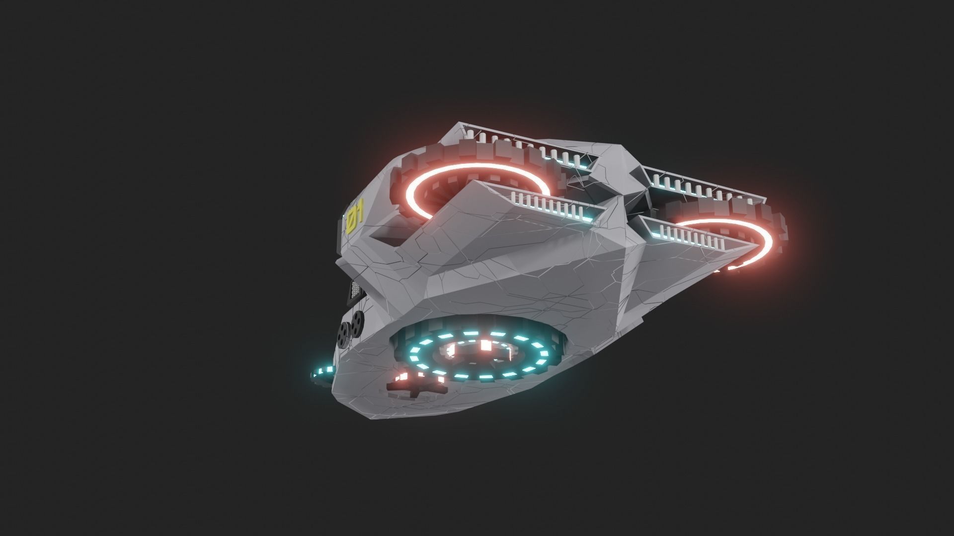 Speed Spaceship V01 Low-poly 3D model_33