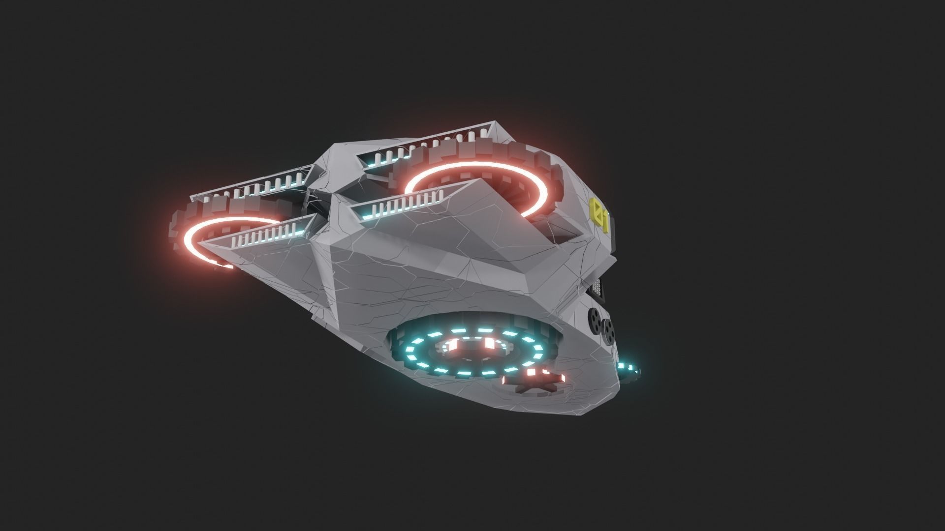 Speed Spaceship V01 Low-poly 3D model_21